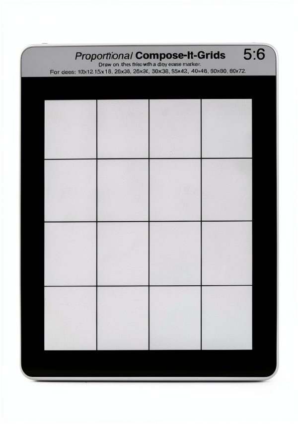 Compose-It Grid 5:6 8×10" Clear Paint Grid for Precise Brush Control-0
